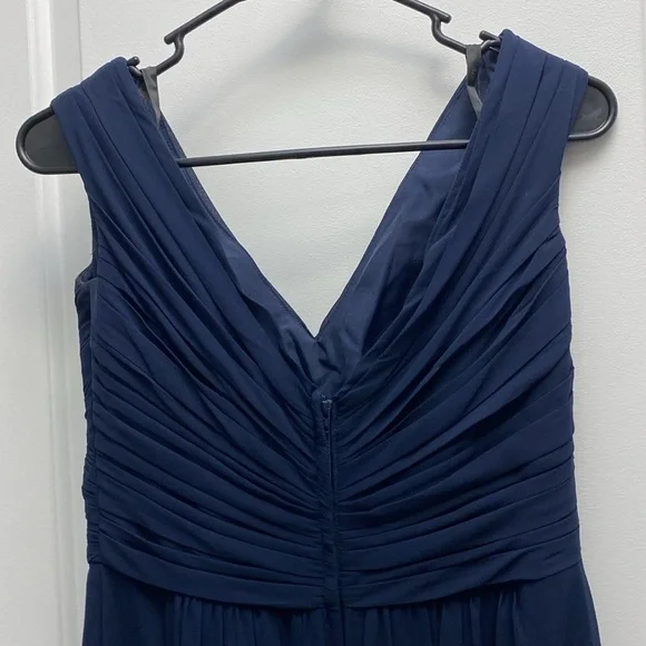 Gather & Gown navy blue bridesmaid formal wedding dress size 8 lined - Picture 7 of 12